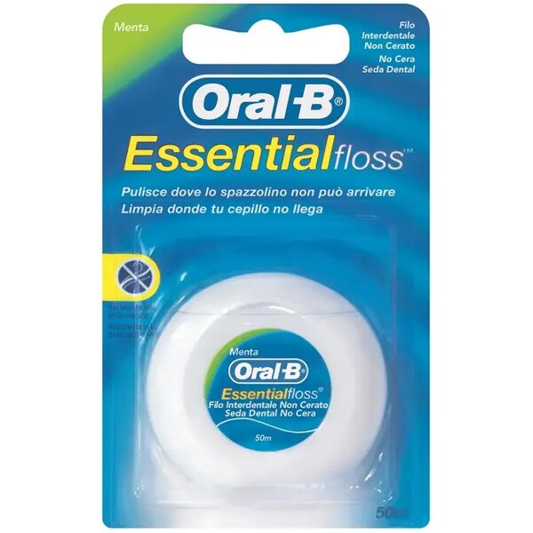 oral-b essentialfloss filo interdentale non cerato 50 metri