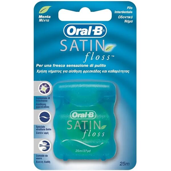 oral-b satin floss filo interdentale alla menta 25 m