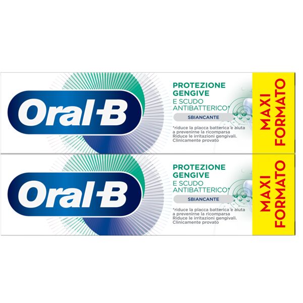 oral-b dentifricio protezione gengive e scudo antibatterico pulizia profonda promo 2x75 ml