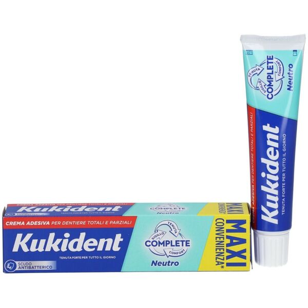 kukident neutro kukident complete neutro crema adesiva per dentiere totali e parziali aroma neutro 65 g