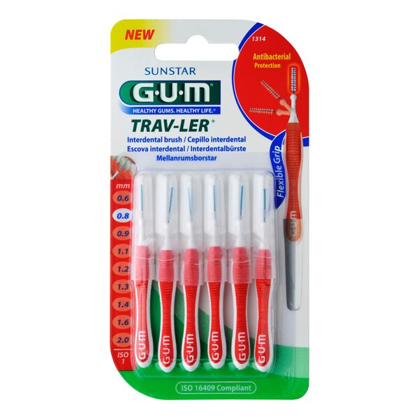 gum trav-ler 0,8 scovolino promo 4 + 2 pezzi