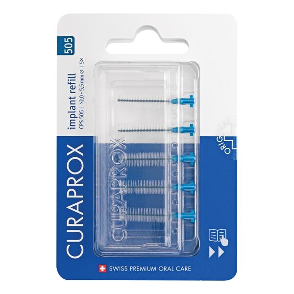 curaden ag curaprox cps 505 implant refill 5 scovolini blue