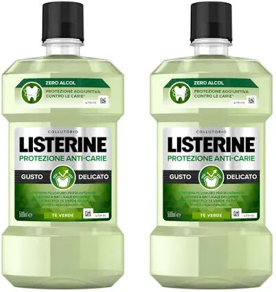 Johnson & Johnson Listerine Protezione Anti-Carie Collutorio Gusto Delicato 2x500ml