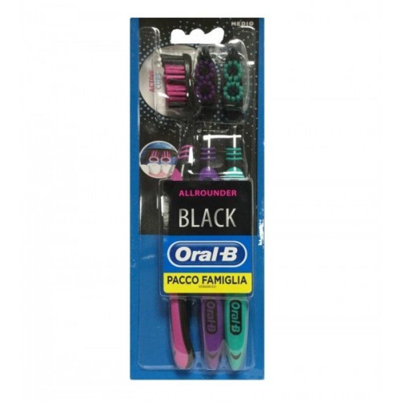 procter & gamble srl oral-b® spazzolino manuale robin hood black 40 medio 3 pezzi