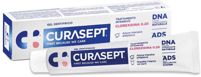 Curasept Clorexidina 0,20% ADS+DNA Gel Dentifricio 75 ml