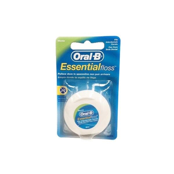 Oral-B Filo Interdentale Essential Floss Cerato Gusto Menta 50 Metri