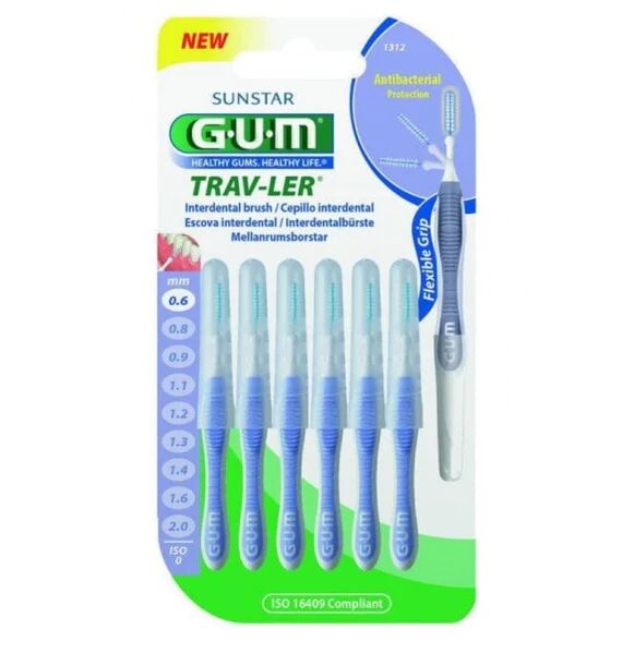 GUM Travler Scovolino 0,6 Mm 1312 6 Pezzi