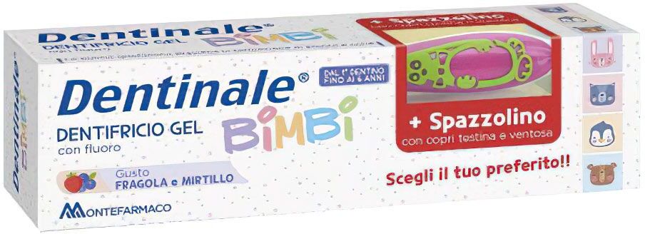 Dentinale Dentifricio Fluoro + Spazzolino Bimbi 0-6 Anni