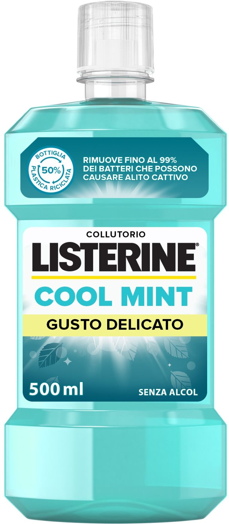 Listerine Cool Mint Collutorio Gusto Delicato 500ml