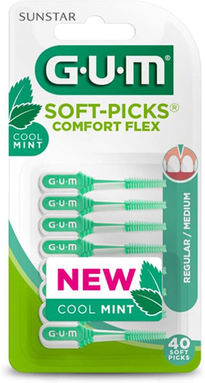 Gum Soft Pick Comfort Flex Mint Scovolino 40 Pezzi