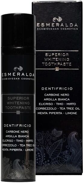 esmeralda cosmetics Dentifrici Dentifricio Sbiancante ed Antibatterico con Carbone Nero