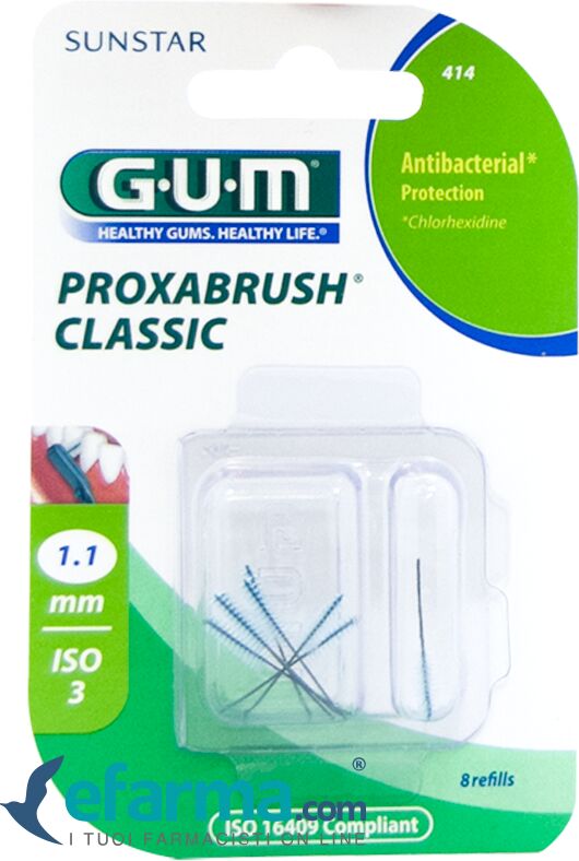 Gum Proxabrush Classic 414 Scovolino Interdentale Ultrafine Conico 8 pezzi