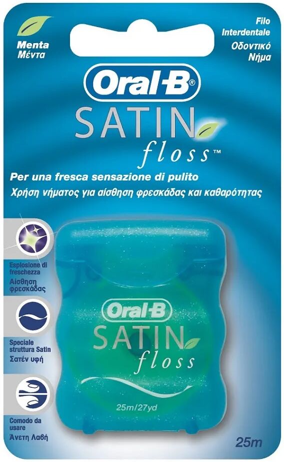 oral-b satin floss filo interdentale alla menta 25 m