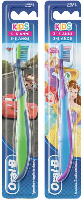 oral-b spazzolino manuale cars e frozen per bambini 3-5 anni