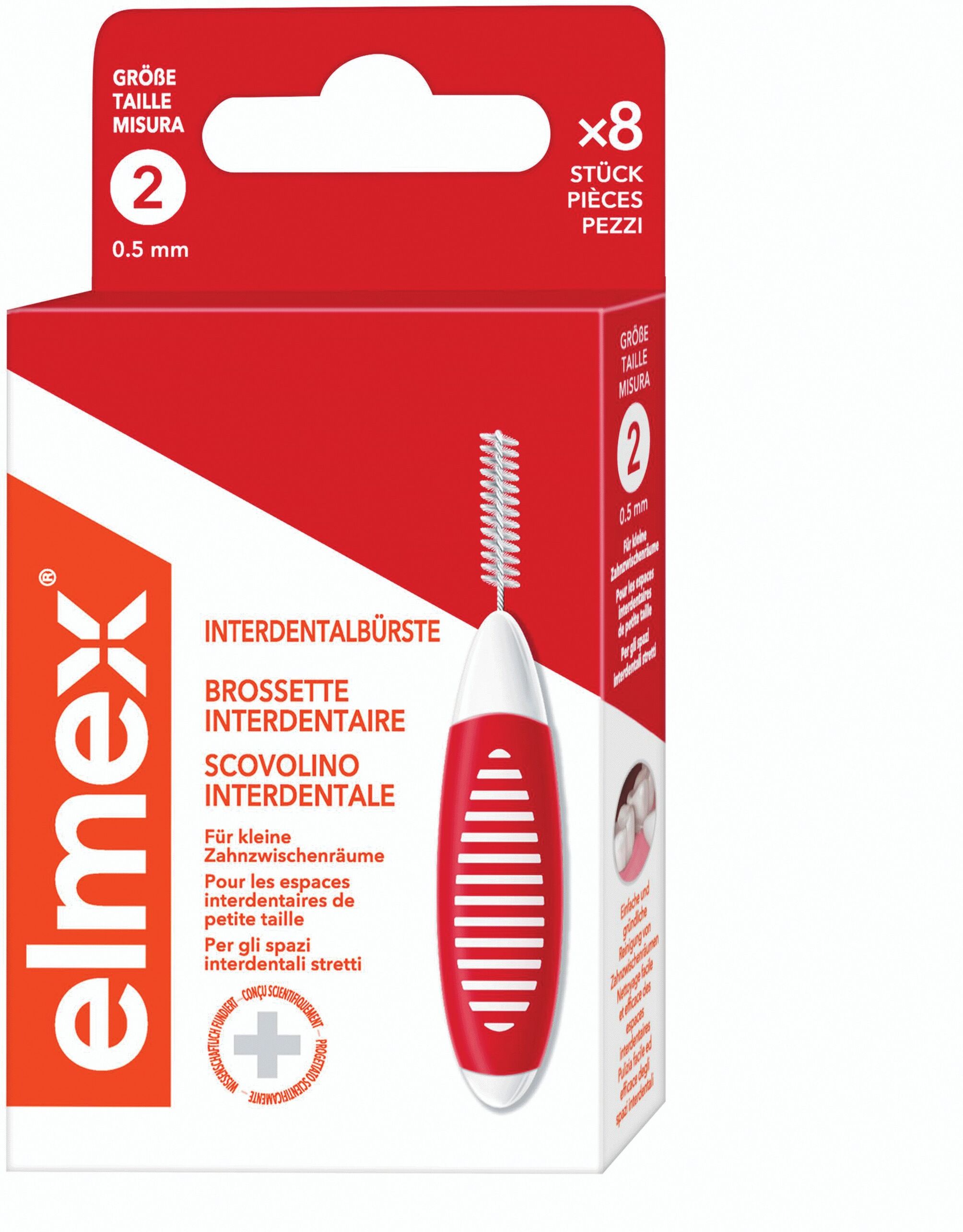 Elmex interdental brush red 0,5mm 8 pezzi