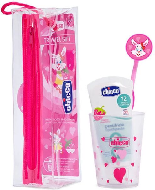 Chicco Conjunto Higiene Oral Rosa 3-6 anos