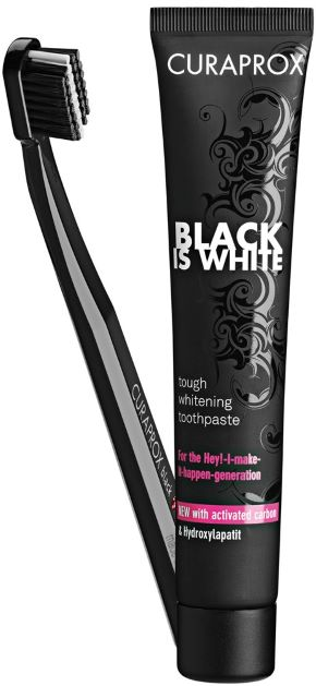 Curaprox Black Is White Pack Pasta Branqueadora 90ml + Escova