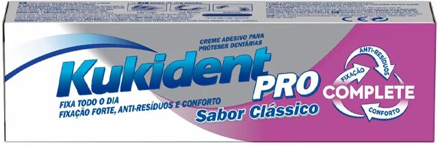 Kukident Pro Complete Creme Prótese Dentário Clássico 70g