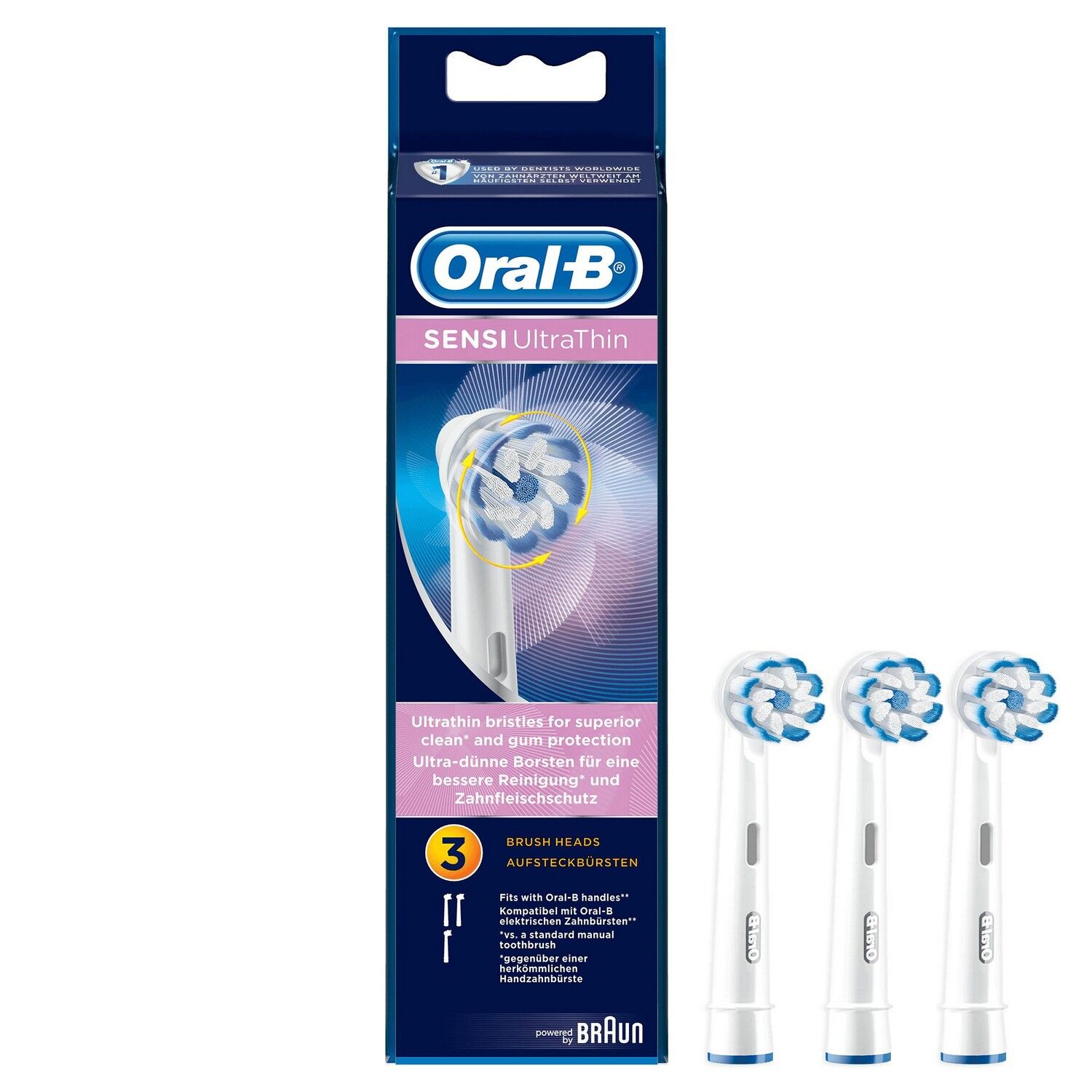 Oral-b Recarga P/ Escova De Dentes Braun Sensi Ultrathin (3 Peças) - Oral-b