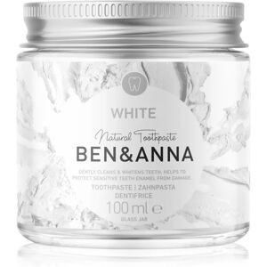 BEN&ANNA Natural Toothpaste White toothpaste in a glass container with whitening effect 100 ml