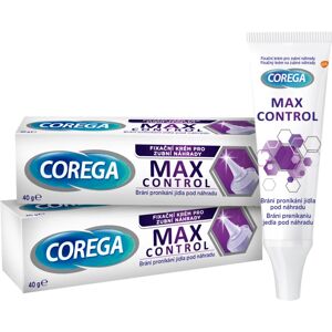 Corega Max Control denture adhesive 2x40 g