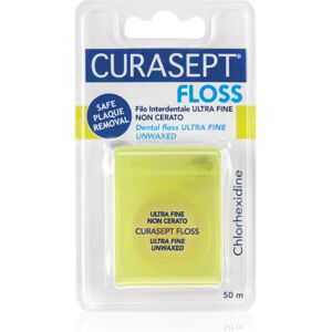 Curasept Dental Floss Ultra Fine Unwaxed Unwaxed Dental Floss With Antibacterial Ingredients 50 m