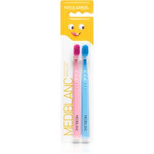 MEDIBLANC KIDS & JUNIOR Ultra Soft toothbrush for children ultra soft Pink, Blue 2 pc