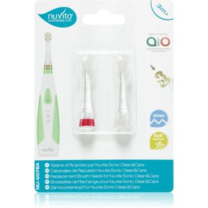 Nuvita Sonic Clean&Care Replacement Brush Heads battery-operated sonic toothbrush replacement heads for babies Sonic Clean&Care Small Red/White 3 m+ 2 pc