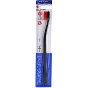 Swissdent Profi Colours Single toothbrush soft – medium Black & Red 1 pc