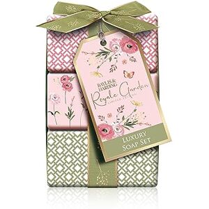 Baylis & Harding Royale Garden Rose, Poppy & Vanilla Luxury Wrapped Soaps Gift Set (Pack of 1) - Vegan Friendly