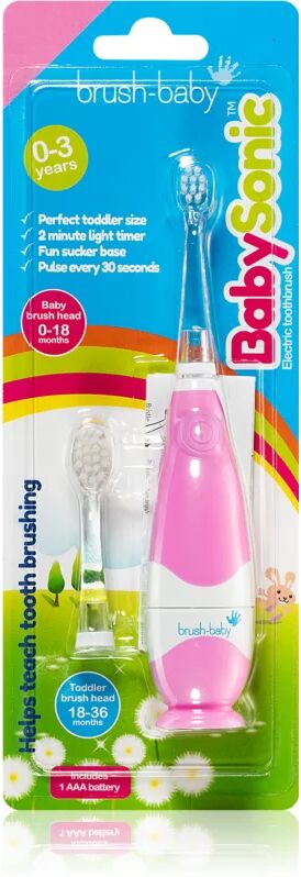 Brush Baby BabySonic electric toothbrush for children 0–36 months Pink 1 pc