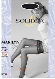 Solidea By Calzificio Pinelli Marilyn 70 Sheer Calza Autoreggente Nero 1