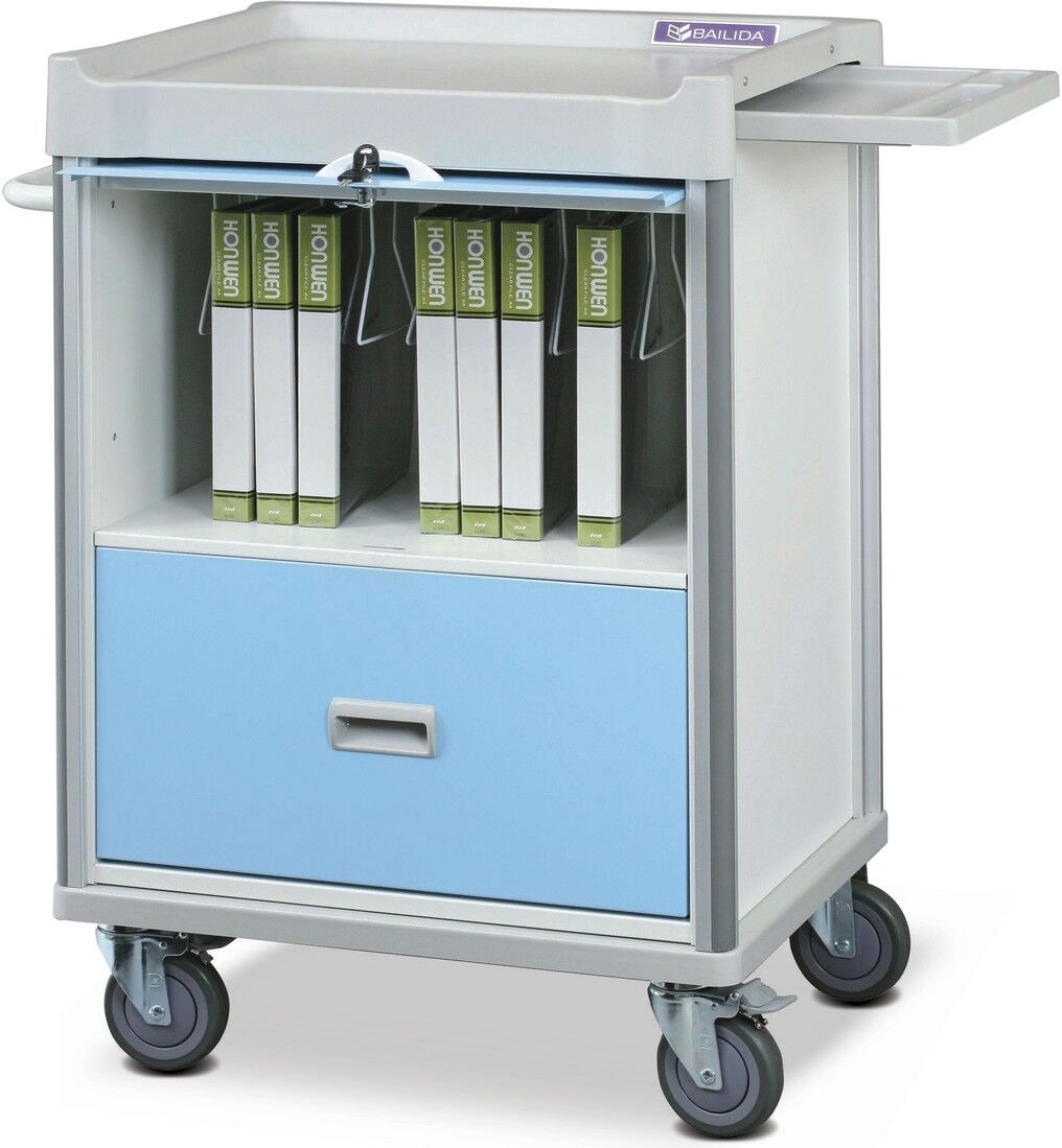 Vincal Carrello Porta Cartelle cliniche Azzurro - XLARGE