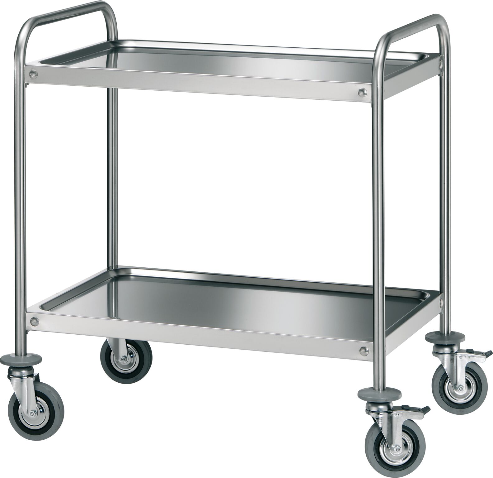 Vincal Carrello in acciaio inox a 2 ripiani - LARGE