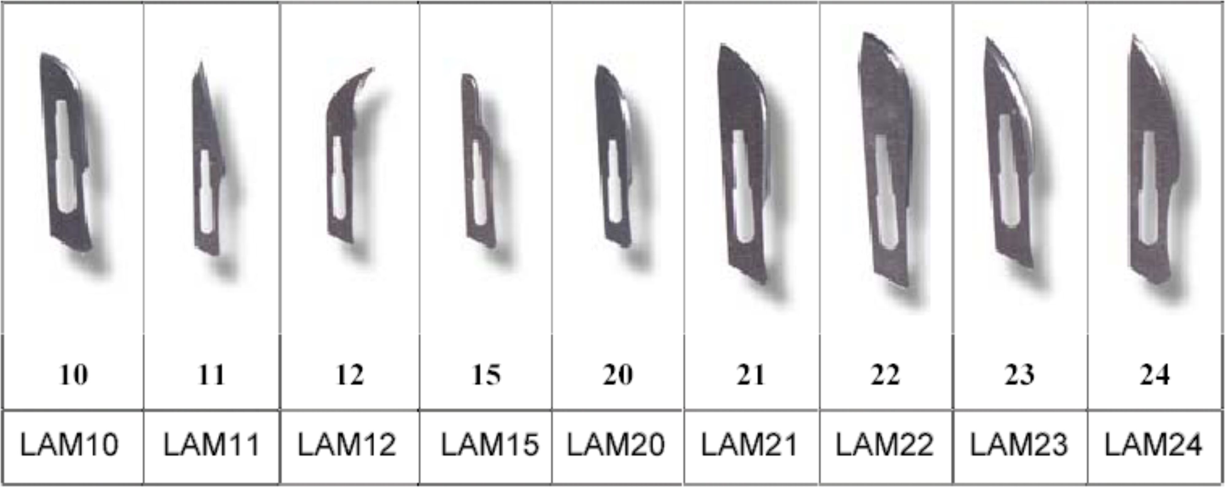 Vincal Lame in acciaio al carbonio sterili  - Cf 100 Pz