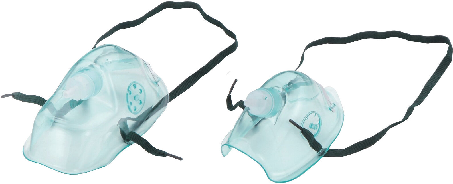 Vincal Maschera per ossigenoterapia in PVC con tubo da mt. 2 - con elastico regolabile e clip stringinaso - Adulti/Bambini