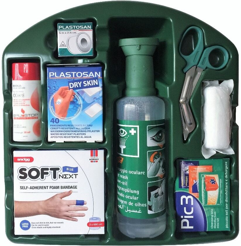 PVS Kit di pronto soccorso oculare, ustioni e medicazione