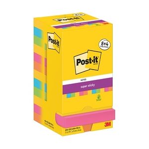 Haftnotiz Super Sticky Notes Promotion Carnival Collection, 76 x 76 mm 12 x 90 Blatt