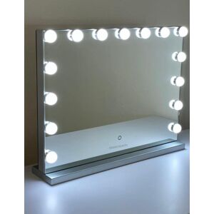 Bright Beauty Vanity Namira - make up spejl med belysning - hollywood spejl - schminke spejl med lys - sølv - dæmpbar med tre l