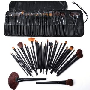 Otego 32 professional make-up brushes made of real goat hair in a leather case