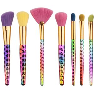 Otego 7 pcs make-up brushes mermaid rainbow