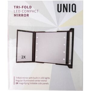 Trifold Kosmetik / Makeup Spejl med LED lys fra UNIQ, sort