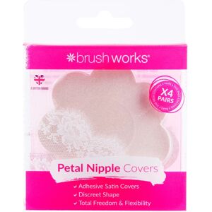 Brushworks Nude Satin Nipple Covers - 4 Pairs