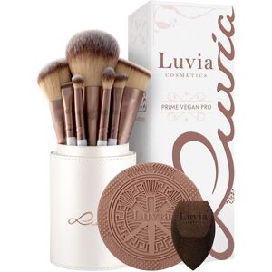 Luvia Cosmetics Brush Brush Set Prime Vegan Pro Set Kosmetikpensel 12 stk. + makeup-svamp 1 stk. + rensesvamp 1 stk. + penselholder der kan lukkes 1 stk.