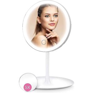 Oplyst Makeup Spejl, Led Vanity Spejl Med 5x