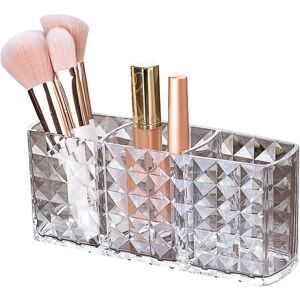 Makeup Brush Opbevaring Klar Akryl 3 Slot Brush Organizer Børste Opbevaringsboks