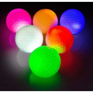 6 Stk Led Glow Golfbolde, Blinkende Glødende Golfbold, Night Glow