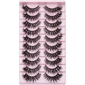 10 par falske øjenvipper Cat Eye lashes