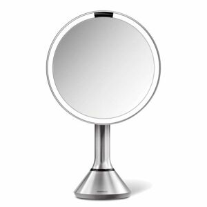 Simplehuman Makeup Spejl Med Lys, Dæmpbar, Sensor, Ø23 Cm, Børstet Rustfrit Stål