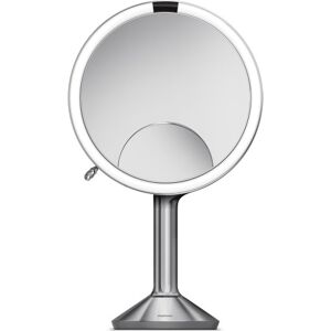 Simplehuman Trio Makeup Spejl Med Lys, Dæmpbar, Sensor, Ø23,2 Cm, Børstet Rustfrit Stål